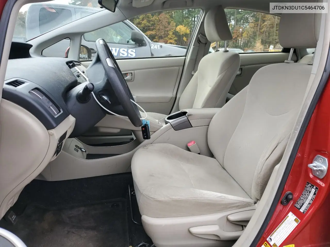 JTDKN3DU1C5464706 2012 Toyota Prius