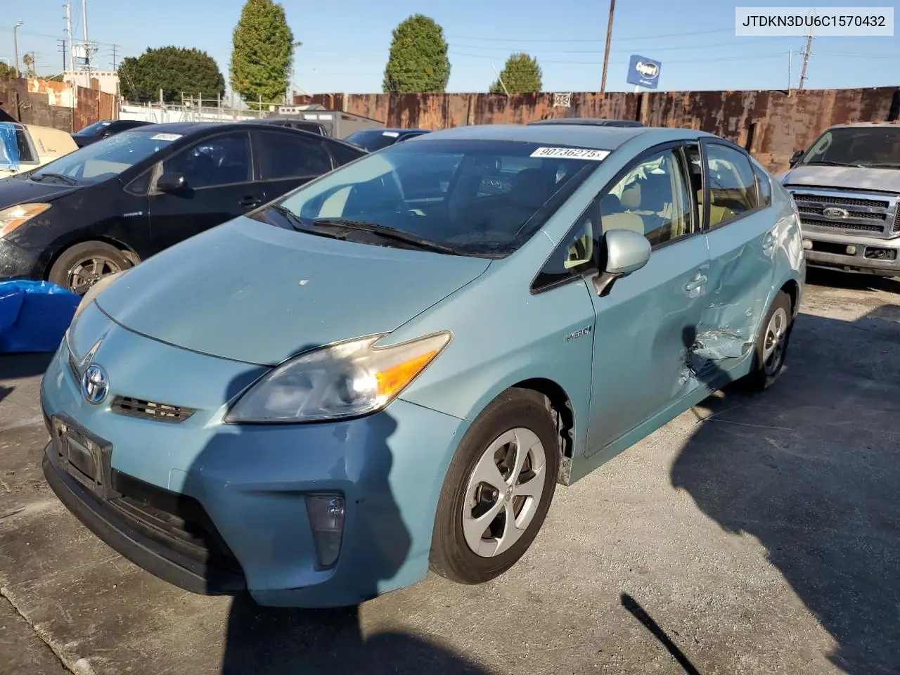 JTDKN3DU6C1570432 2012 Toyota Prius