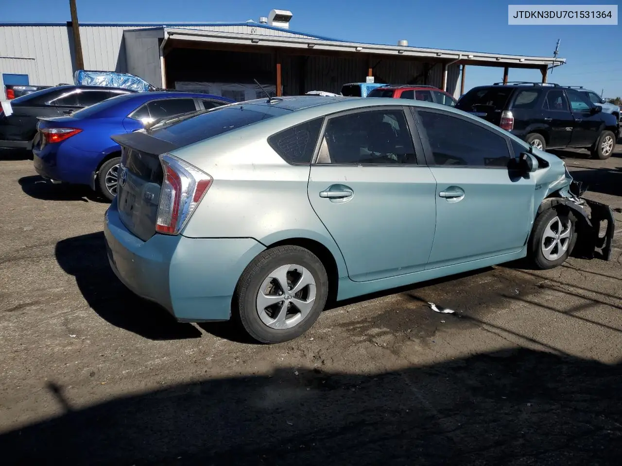 JTDKN3DU7C1531364 2012 Toyota Prius