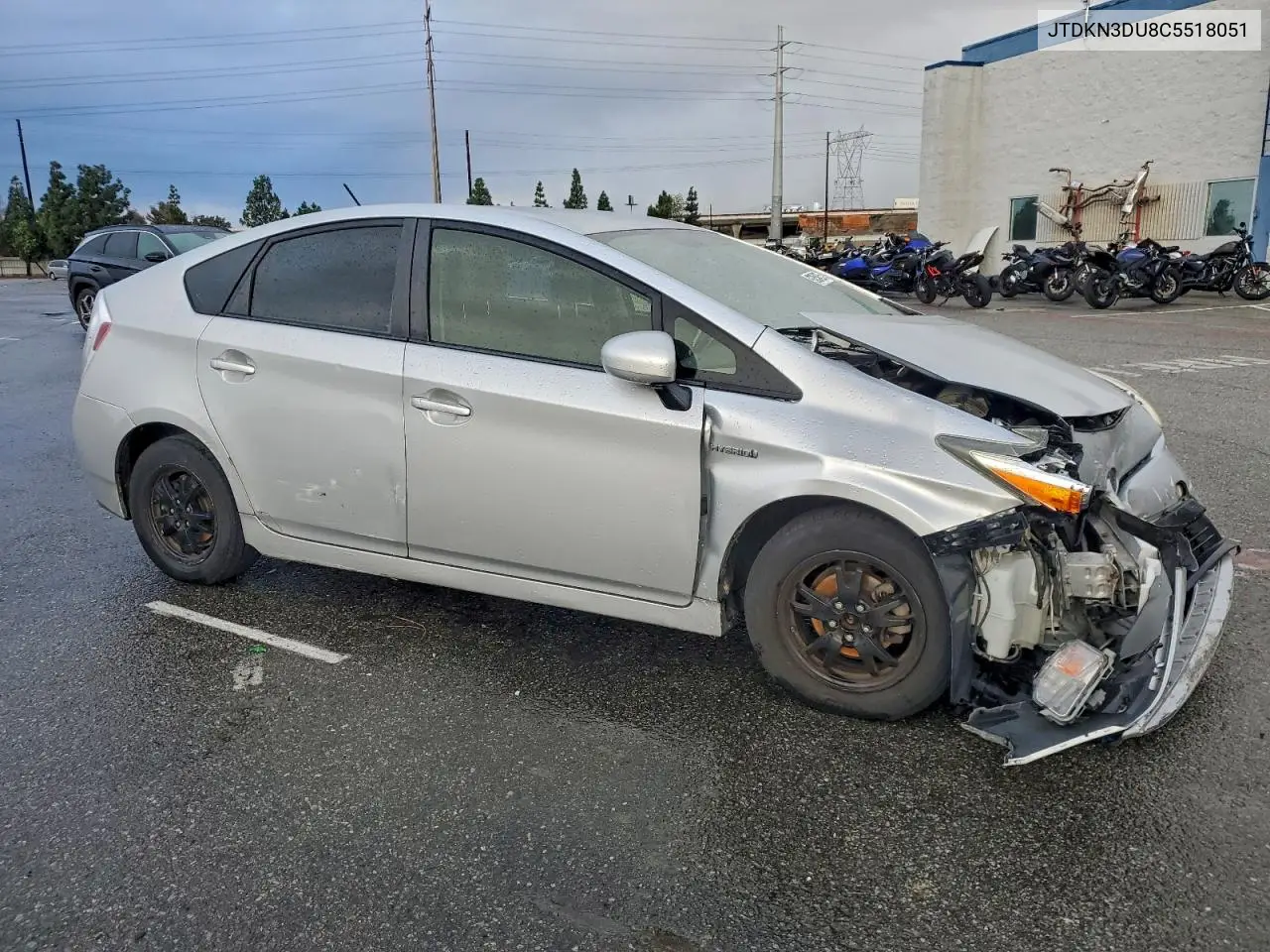 JTDKN3DU8C5518051 2012 Toyota Prius