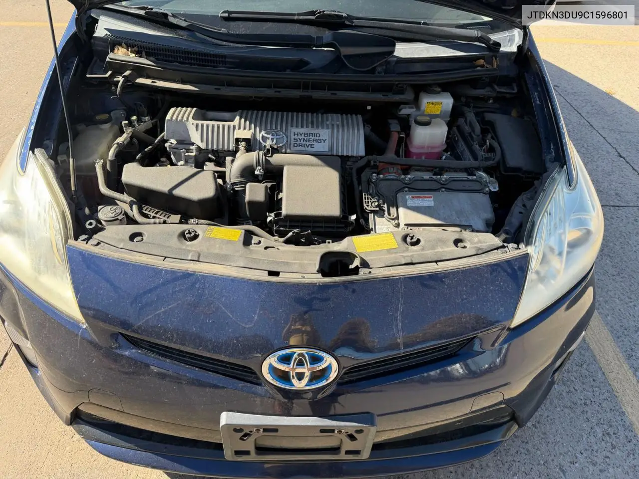 JTDKN3DU9C1596801 2012 Toyota Prius