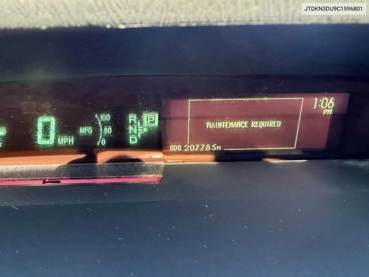 JTDKN3DU9C1596801 2012 Toyota Prius