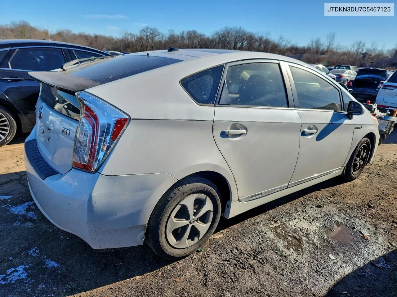 JTDKN3DU7C5467125 2012 Toyota Prius