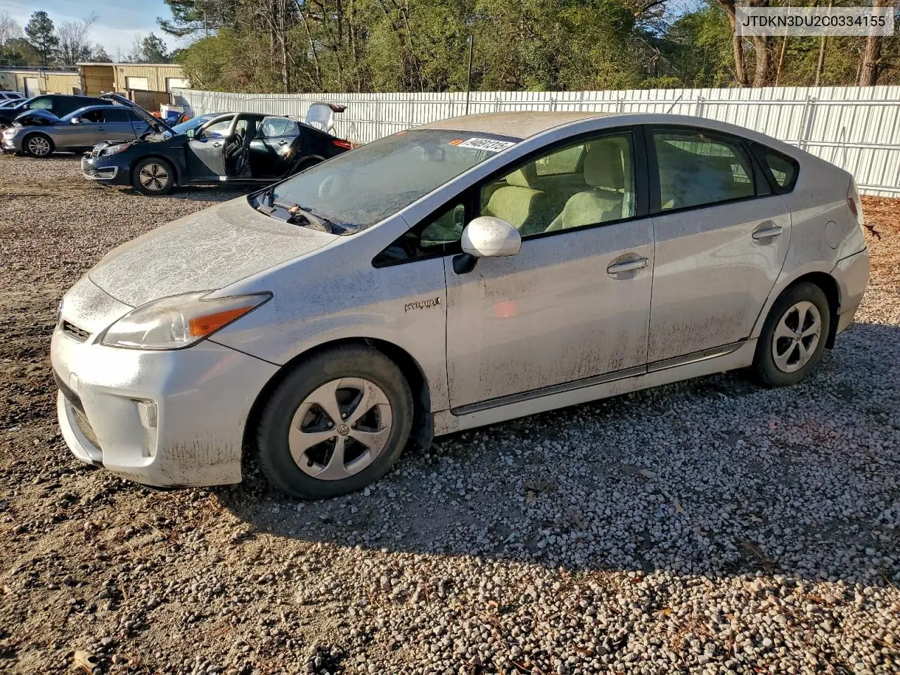 JTDKN3DU2C0334155 2012 Toyota Prius