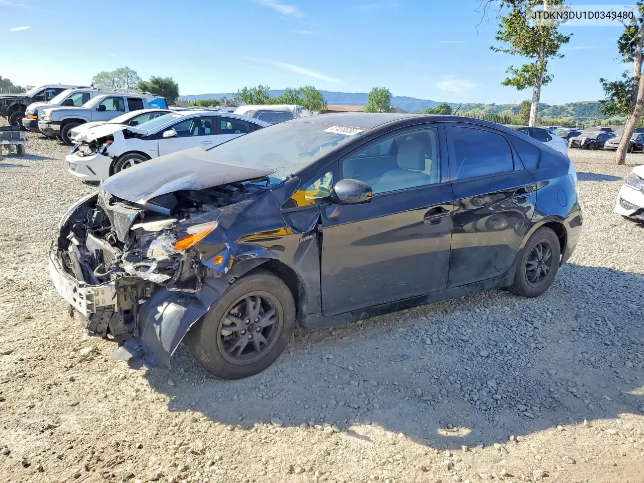JTDKN3DU1D0343480 2013 Toyota Prius Two