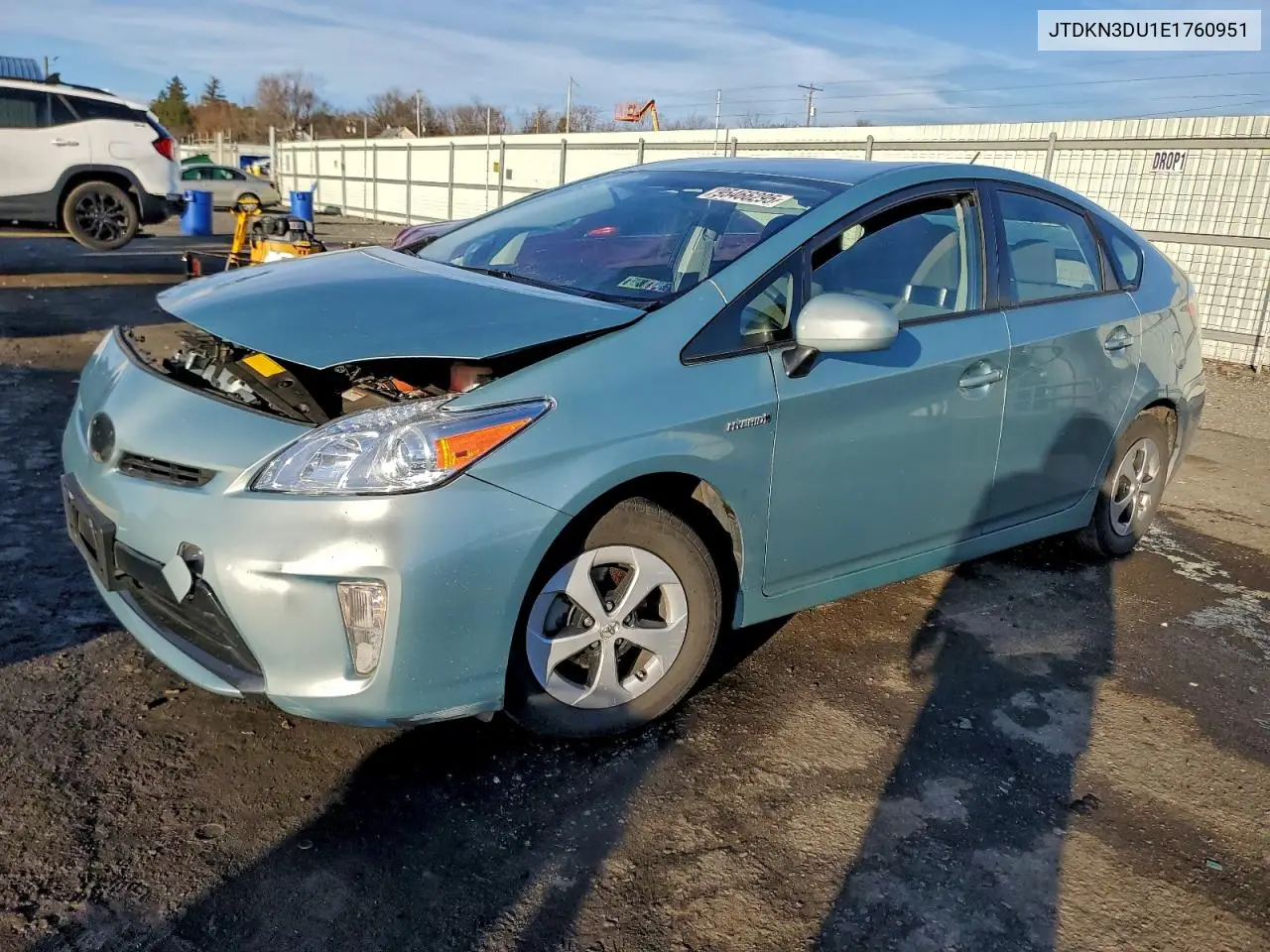JTDKN3DU1E1760951 2014 Toyota Prius