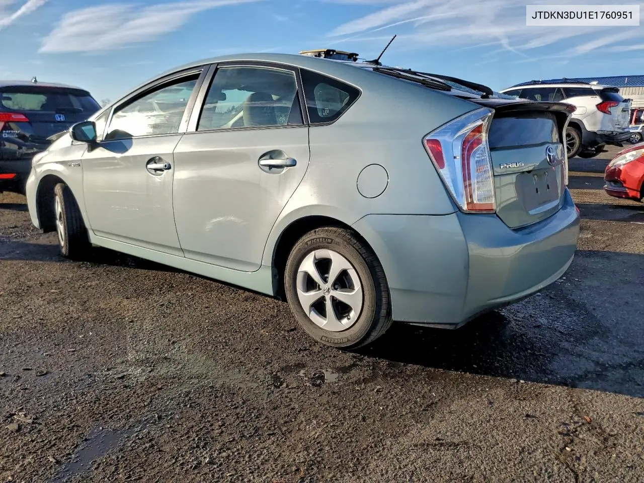 JTDKN3DU1E1760951 2014 Toyota Prius