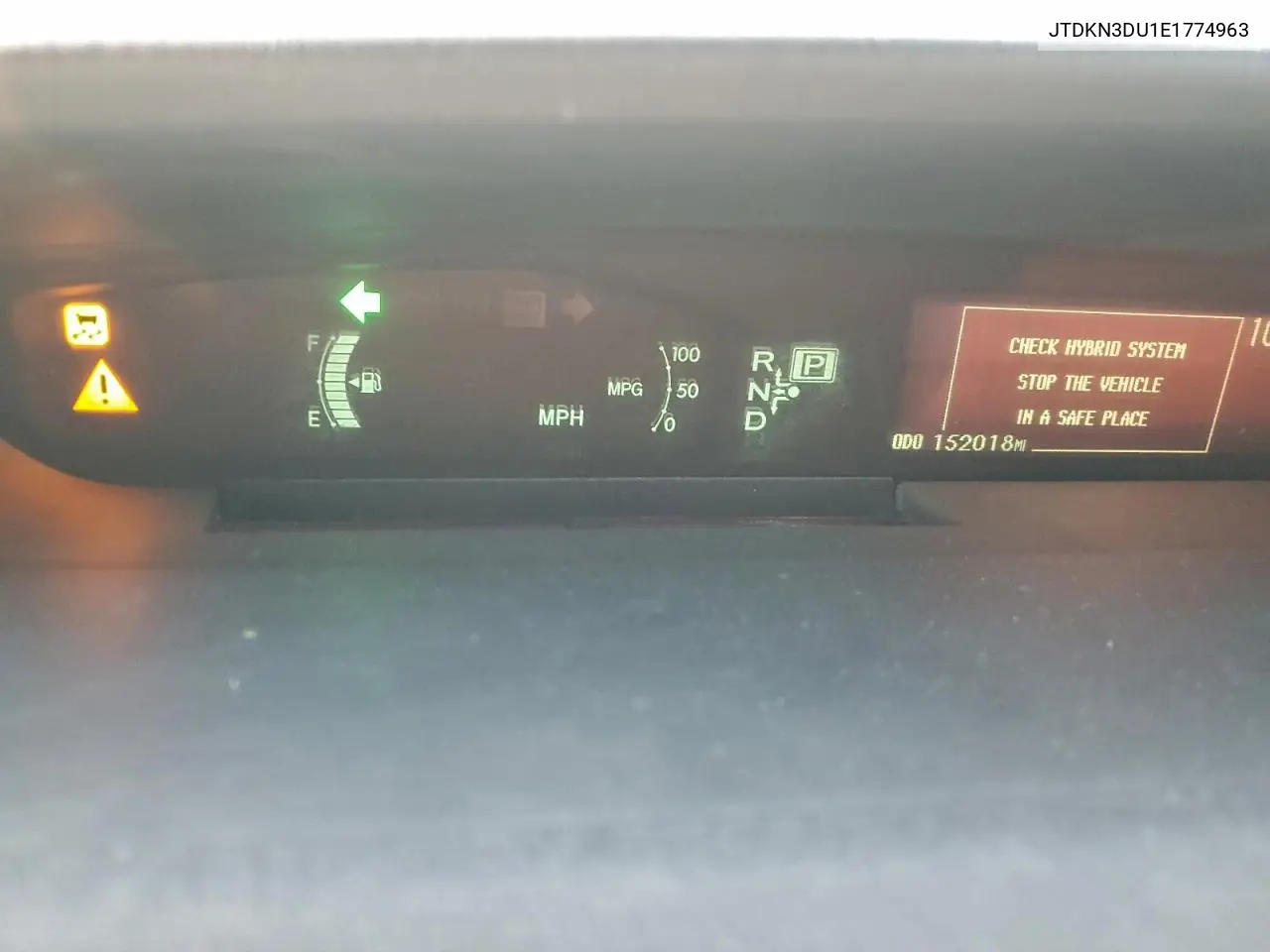 JTDKN3DU1E1774963 2014 Toyota Prius