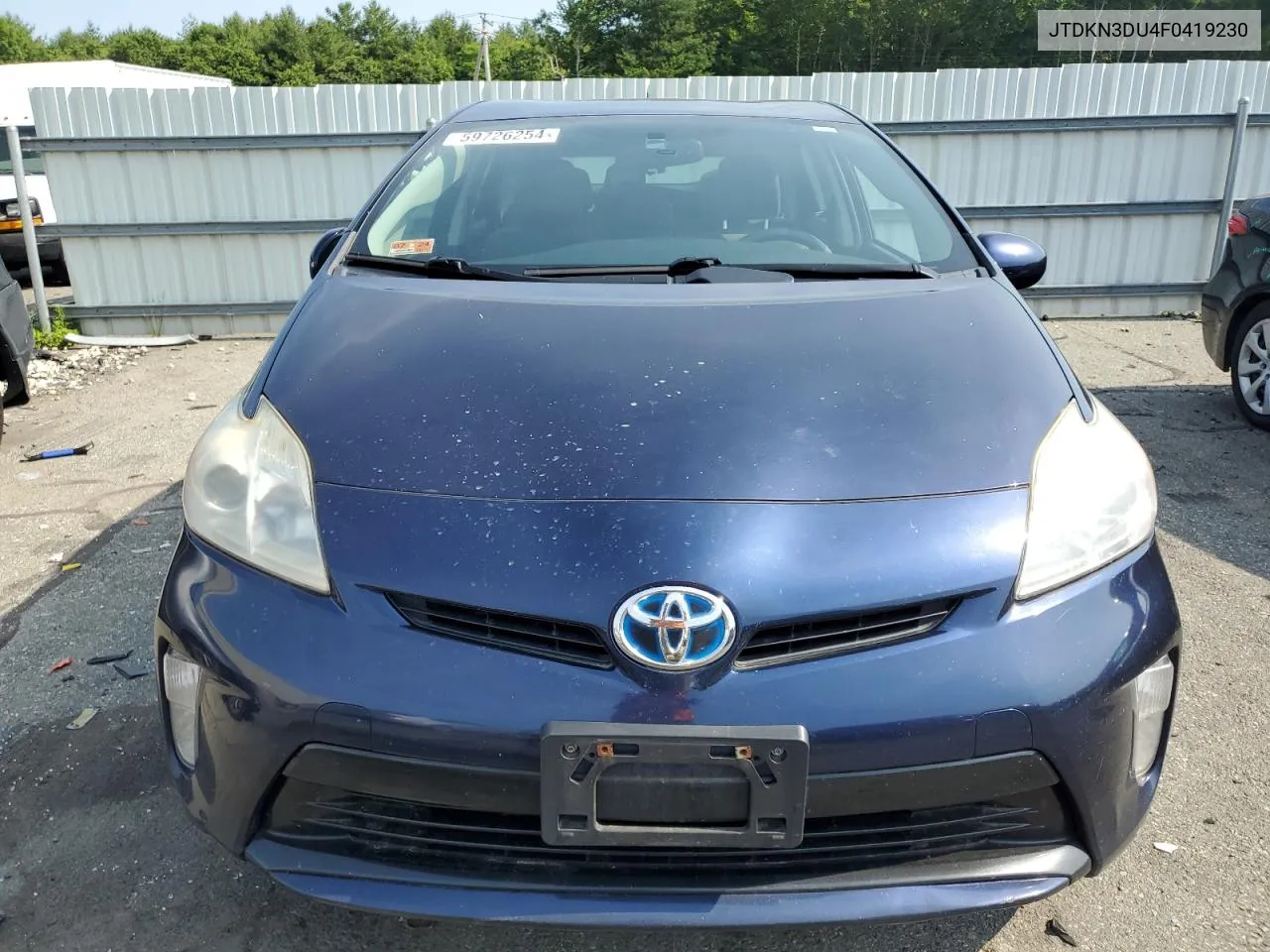 2015 Toyota Prius VIN: JTDKN3DU4F0419230 Lot: 59726254