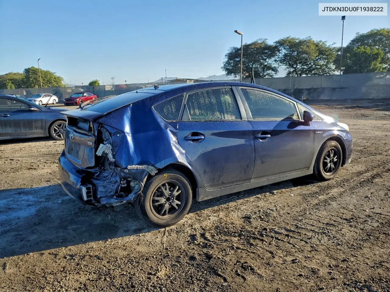 JTDKN3DU0F1938222 2015 Toyota Prius