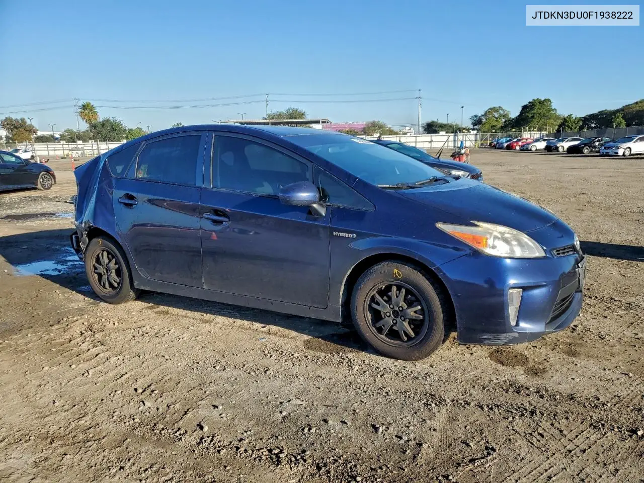 JTDKN3DU0F1938222 2015 Toyota Prius