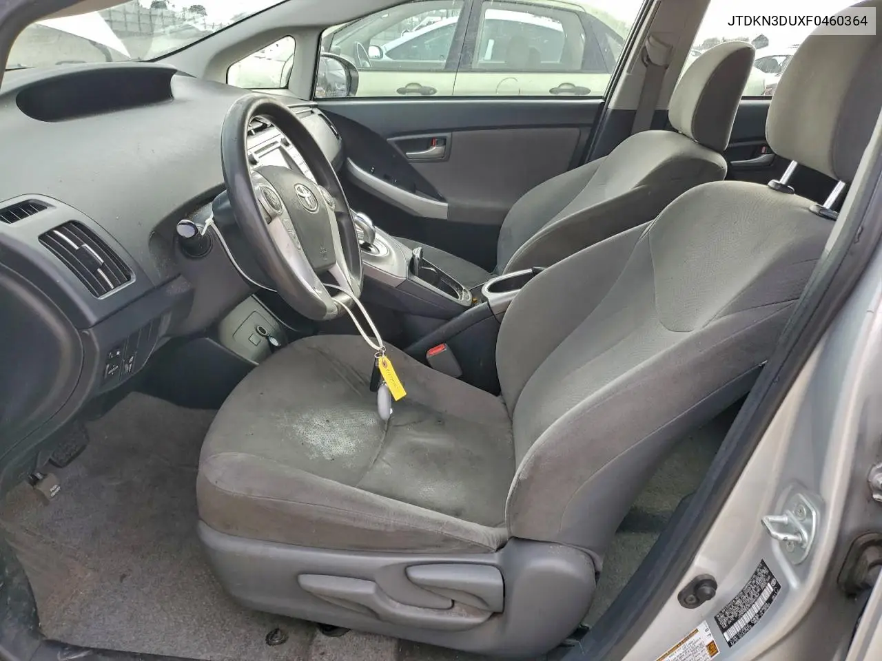 JTDKN3DUXF0460364 2015 Toyota Prius