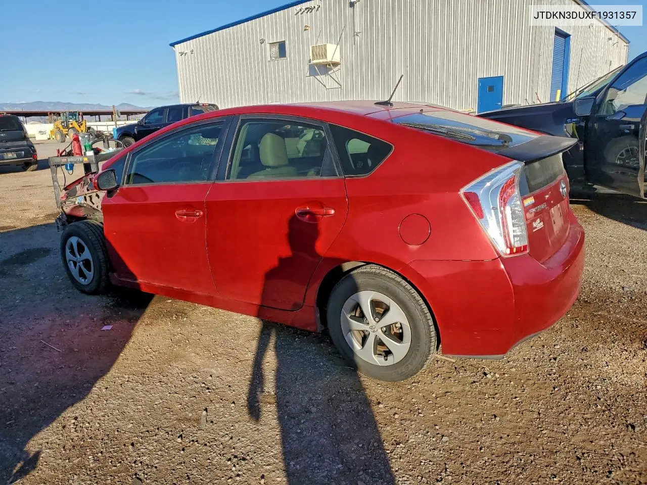 JTDKN3DUXF1931357 2015 Toyota Prius