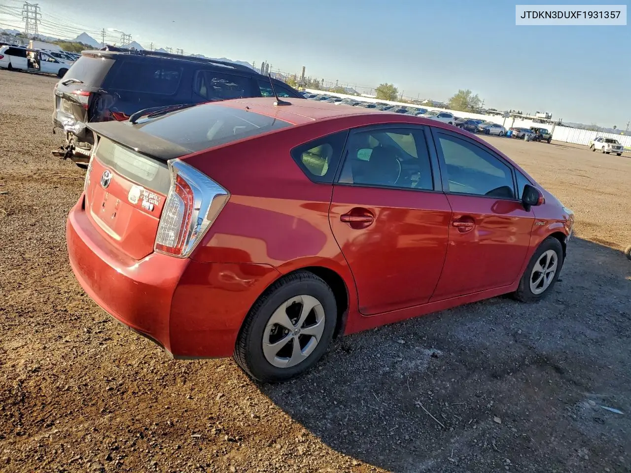 JTDKN3DUXF1931357 2015 Toyota Prius