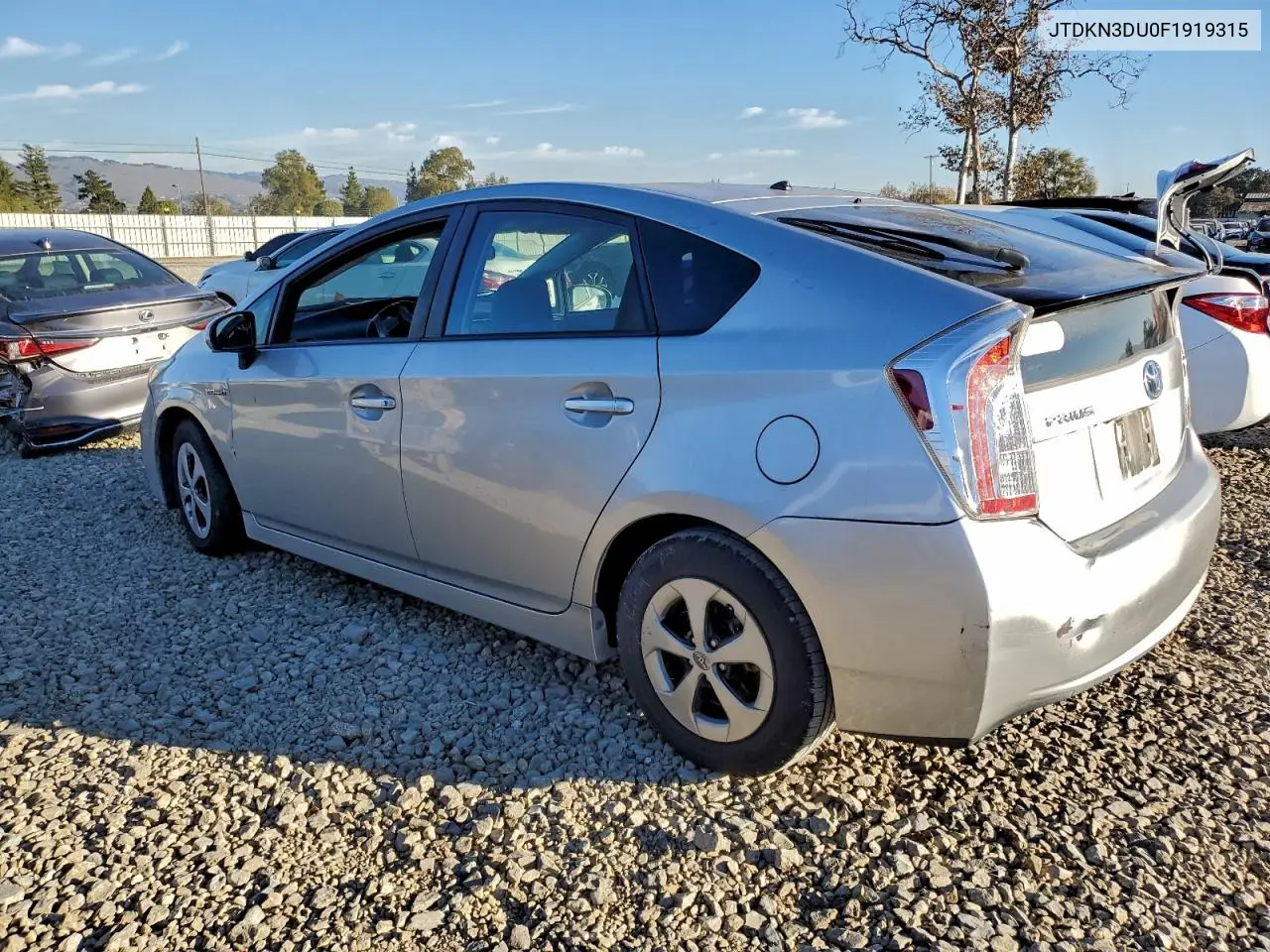 JTDKN3DU0F1919315 2015 Toyota Prius
