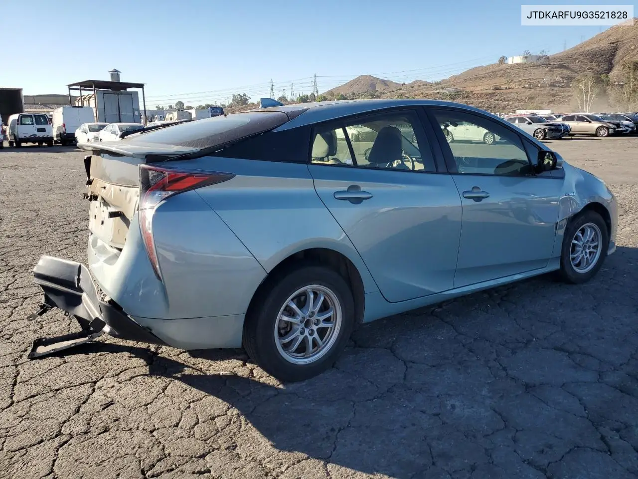 JTDKARFU9G3521828 2016 Toyota Prius