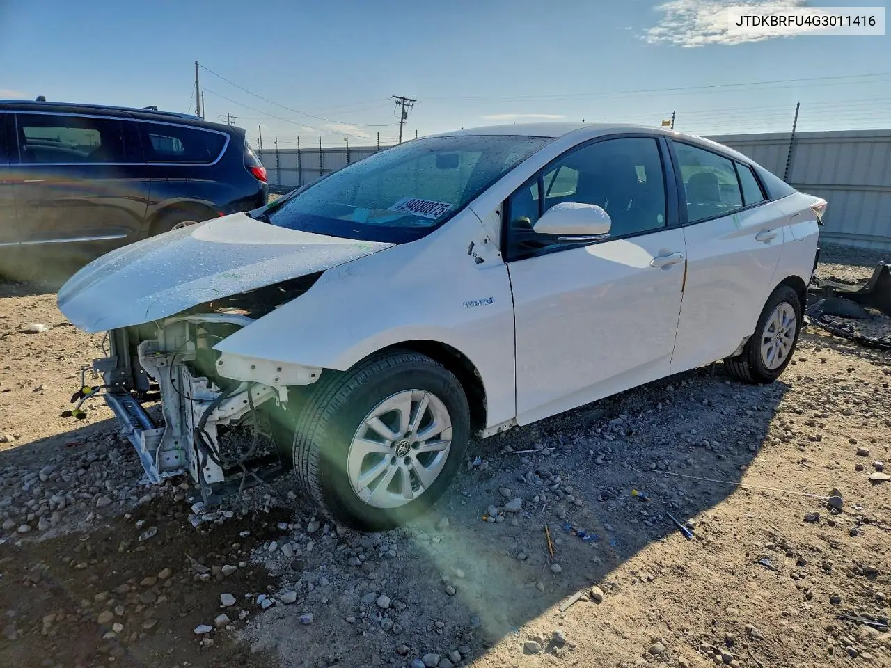 JTDKBRFU4G3011416 2016 Toyota Prius