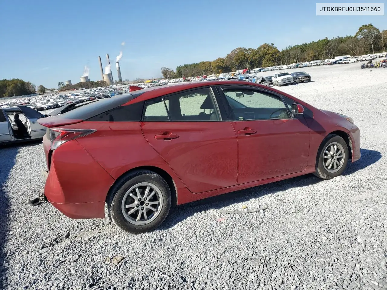 JTDKBRFU0H3541660 2017 Toyota Prius