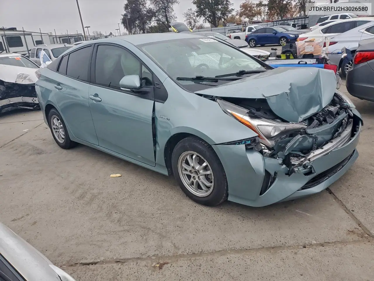 JTDKBRFU2H3026580 2017 Toyota Prius