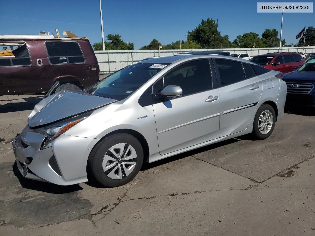 2018 Toyota Prius VIN: JTDKBRFU8J3082335 Lot: 69020374