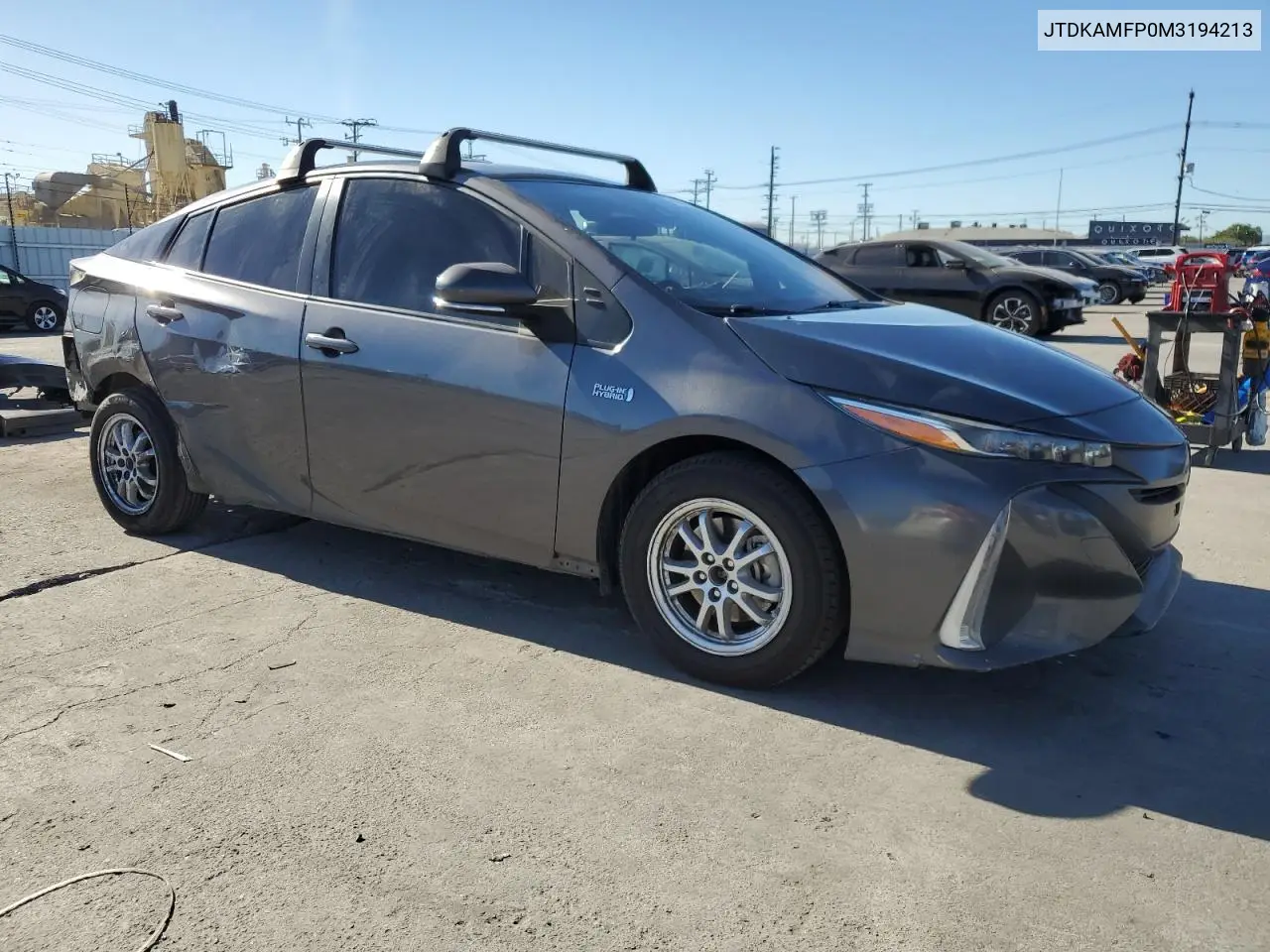 JTDKAMFP0M3194213 2021 Toyota Prius Prime Le