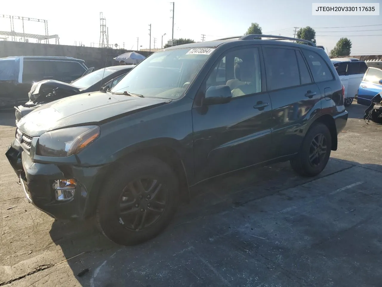 2003 Toyota Rav4 VIN: JTEGH20V330117635 Lot: 72473564