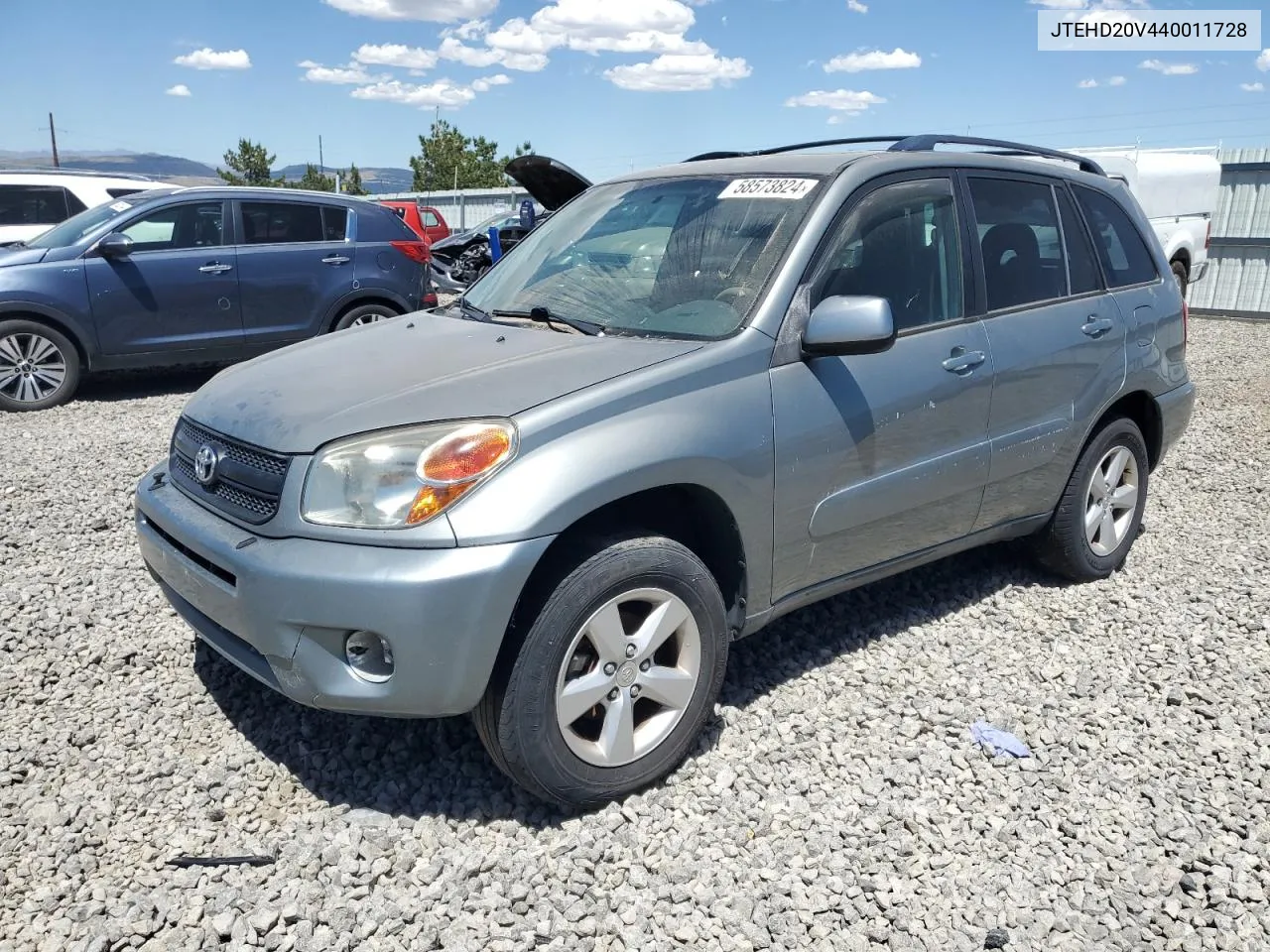 2004 Toyota Rav4 VIN: JTEHD20V440011728 Lot: 58573824