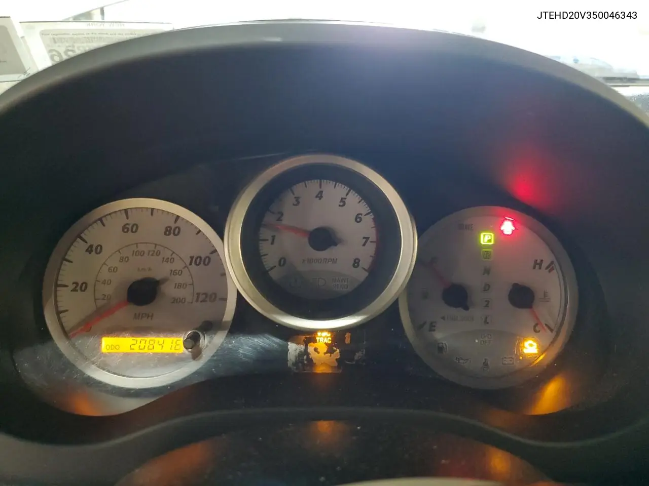 JTEHD20V350046343 2005 Toyota Rav4