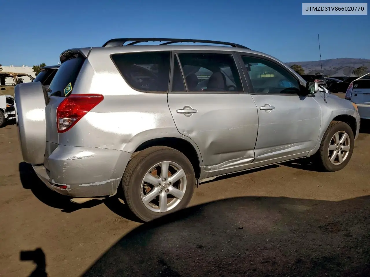 JTMZD31V866020770 2006 Toyota Rav4 Limited