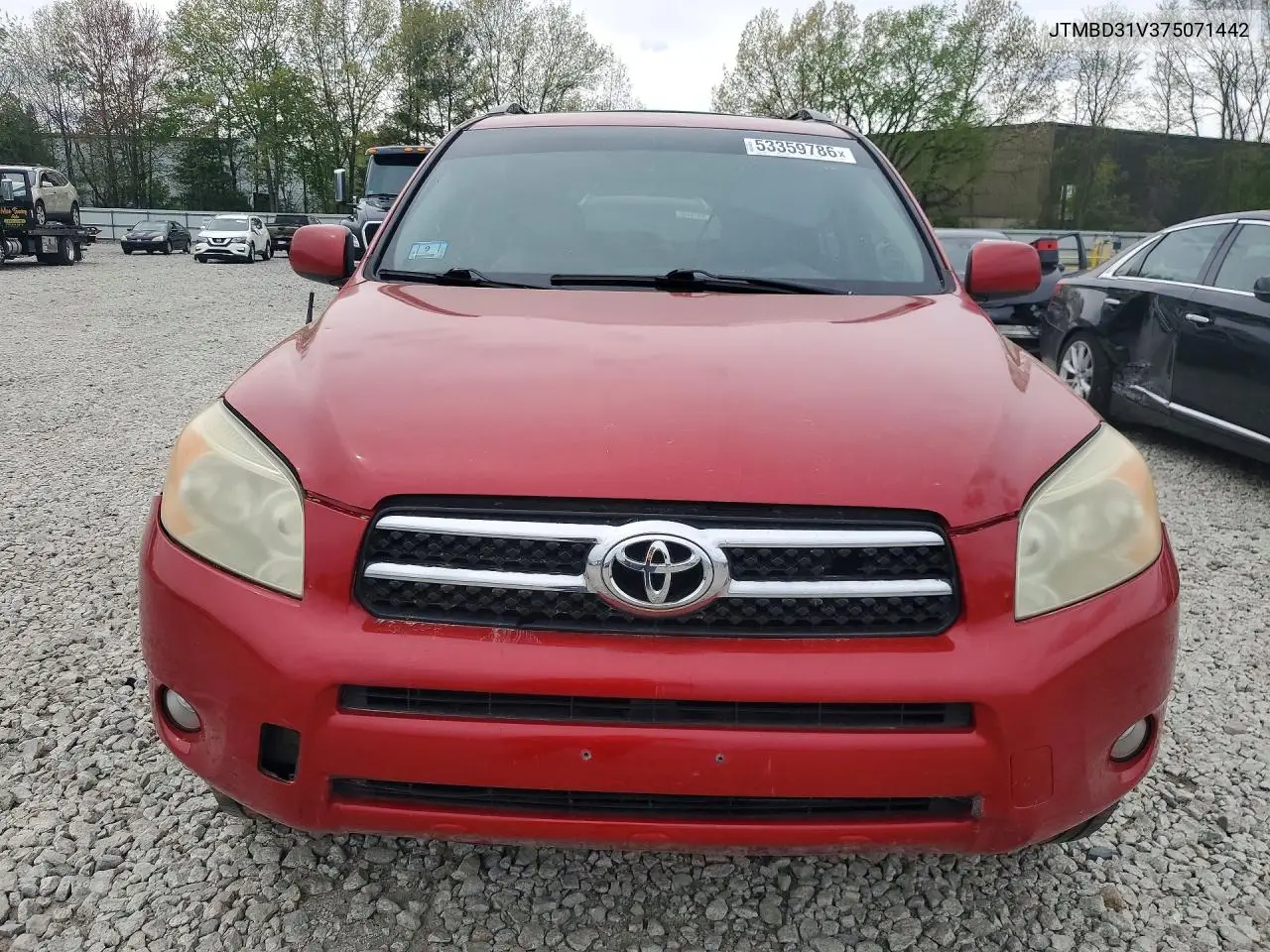 JTMBD31V375071442 2007 Toyota Rav4 Limited