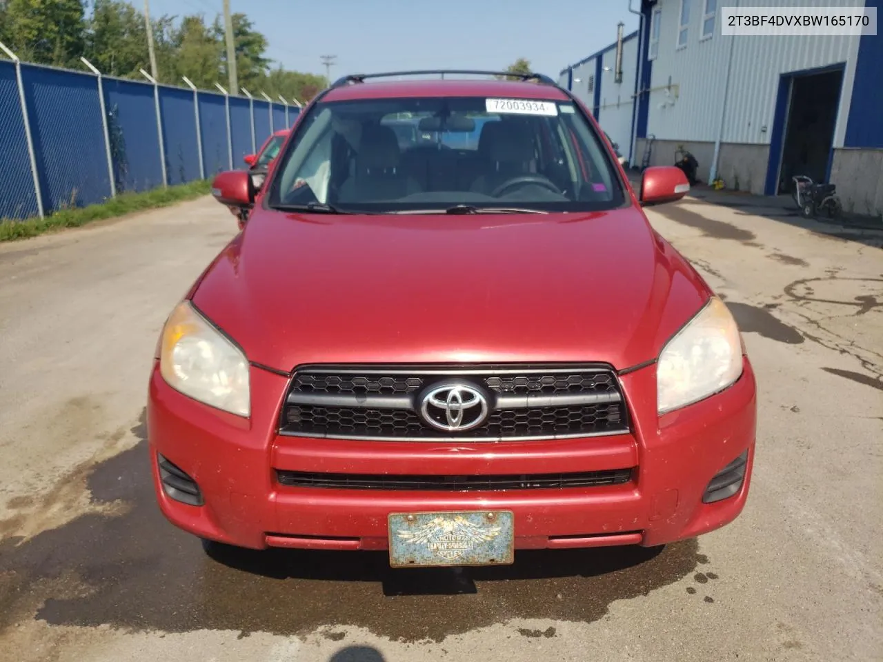 2011 Toyota Rav4 VIN: 2T3BF4DVXBW165170 Lot: 72003934