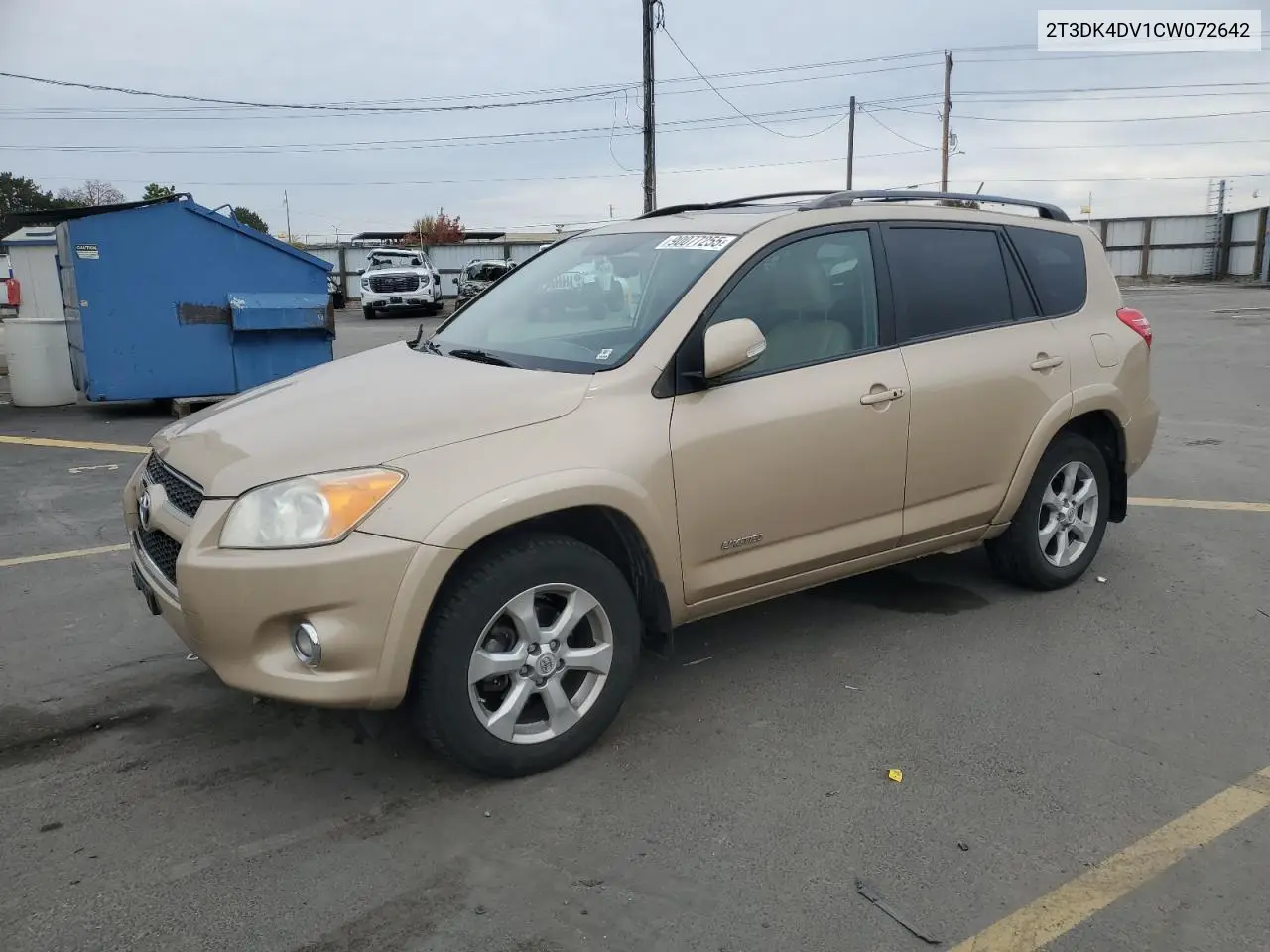 2T3DK4DV1CW072642 2012 Toyota Rav4 Limited