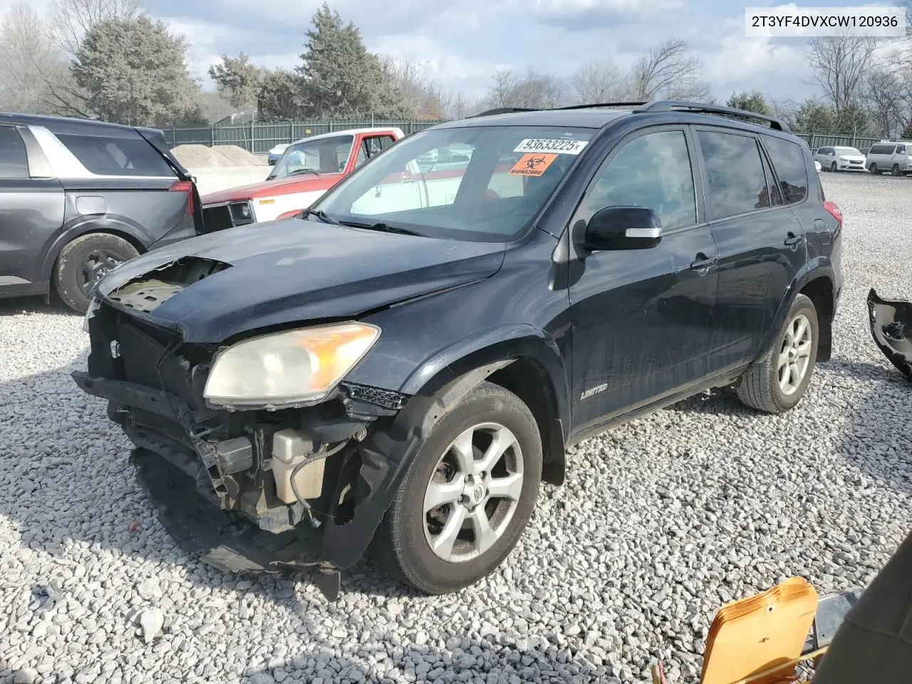 2T3YF4DVXCW120936 2012 Toyota Rav4 Limited