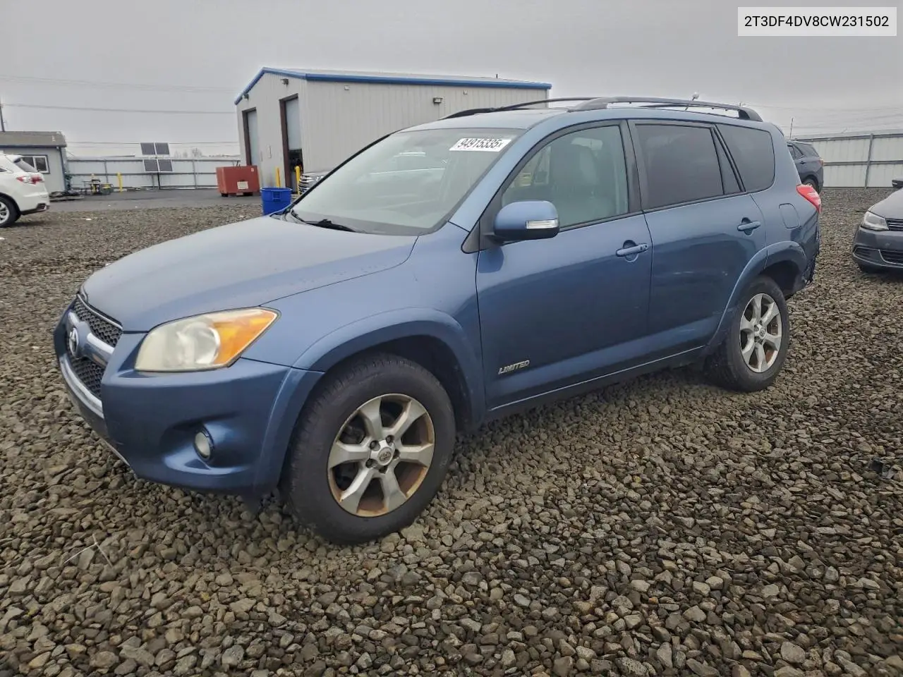 2T3DF4DV8CW231502 2012 Toyota Rav4 Limited