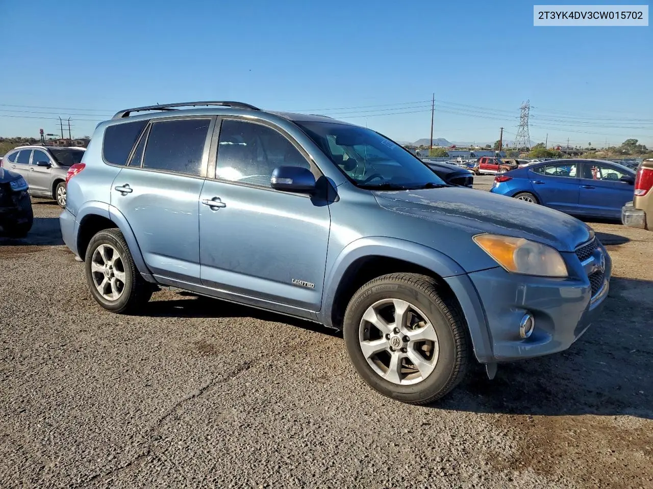 2T3YK4DV3CW015702 2012 Toyota Rav4 Limited