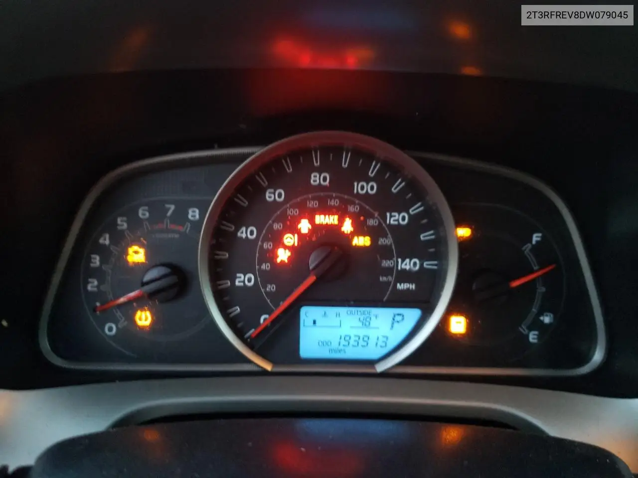 2T3RFREV8DW079045 2013 Toyota Rav4 Xle