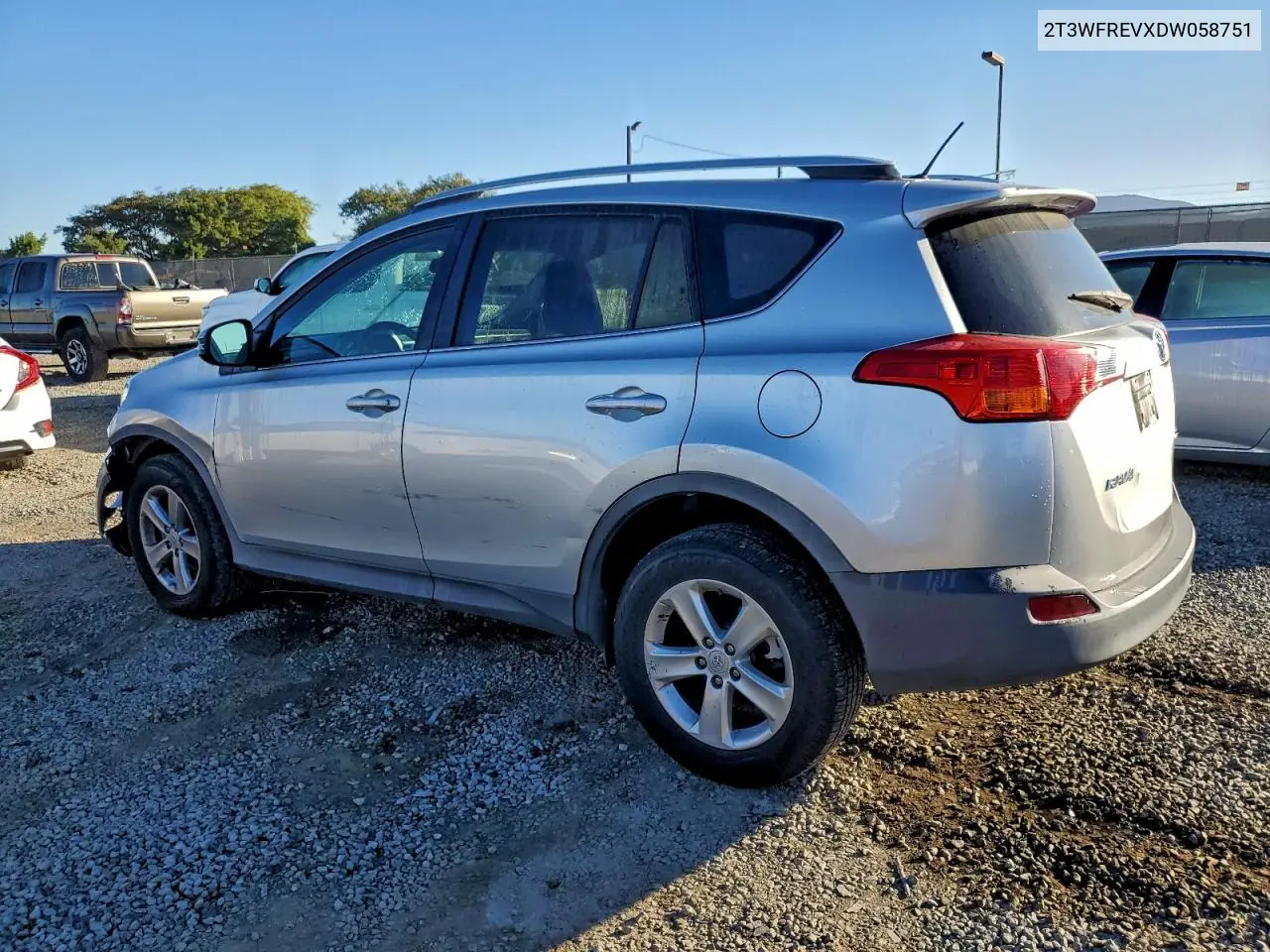 2T3WFREVXDW058751 2013 Toyota Rav4 Xle
