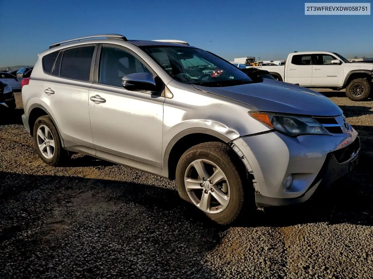 2T3WFREVXDW058751 2013 Toyota Rav4 Xle