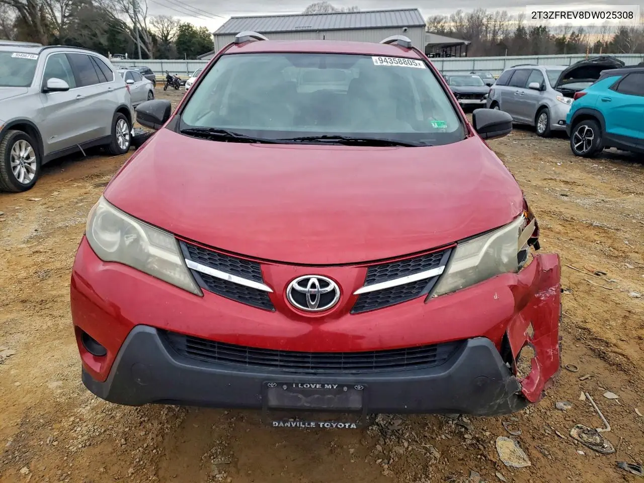 2T3ZFREV8DW025308 2013 Toyota Rav4 Le