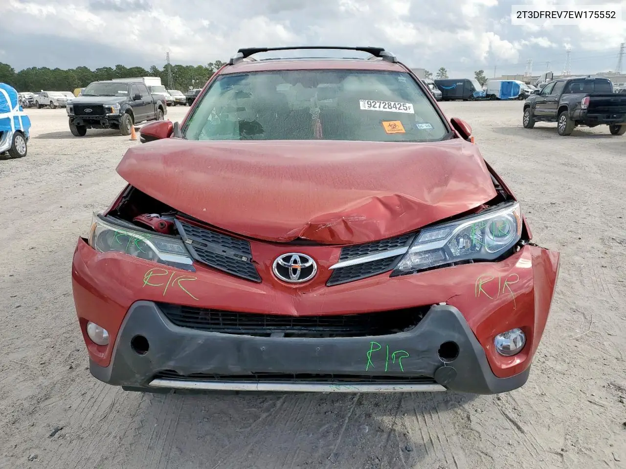 2T3DFREV7EW175552 2014 Toyota Rav4 Limited