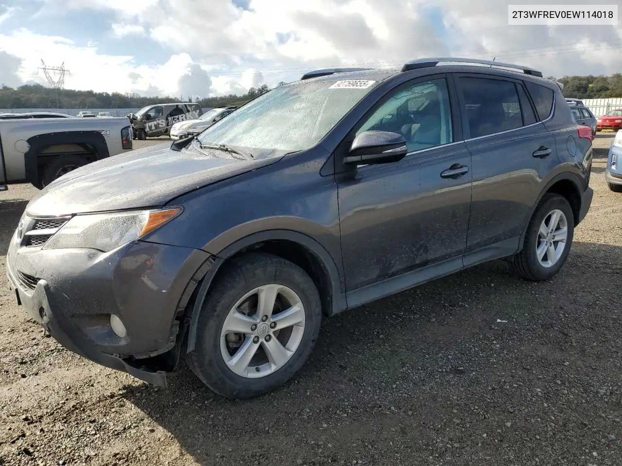 2T3WFREV0EW114018 2014 Toyota Rav4 Xle