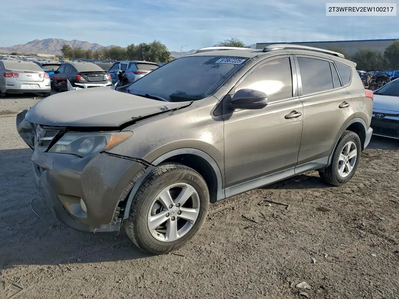 2T3WFREV2EW100217 2014 Toyota Rav4 Xle