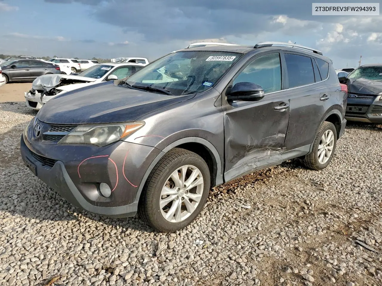 2T3DFREV3FW294393 2015 Toyota Rav4 Limited