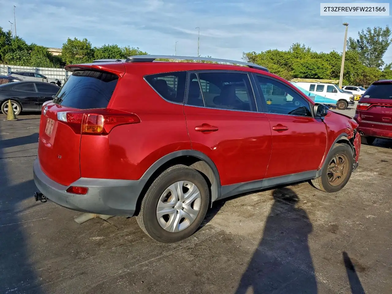 2T3ZFREV9FW221566 2015 Toyota Rav4 Le