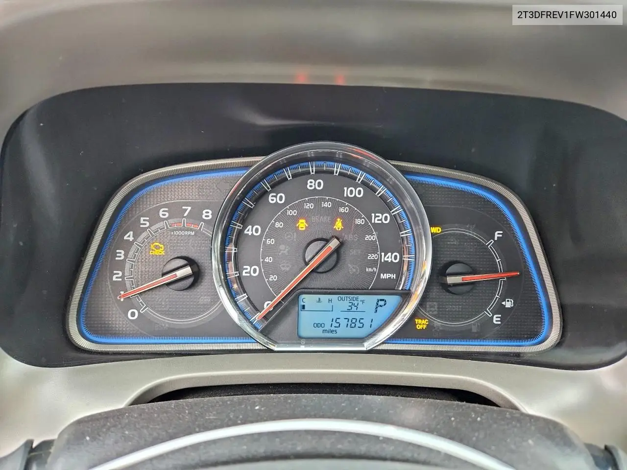 2T3DFREV1FW301440 2015 Toyota Rav4 Limited