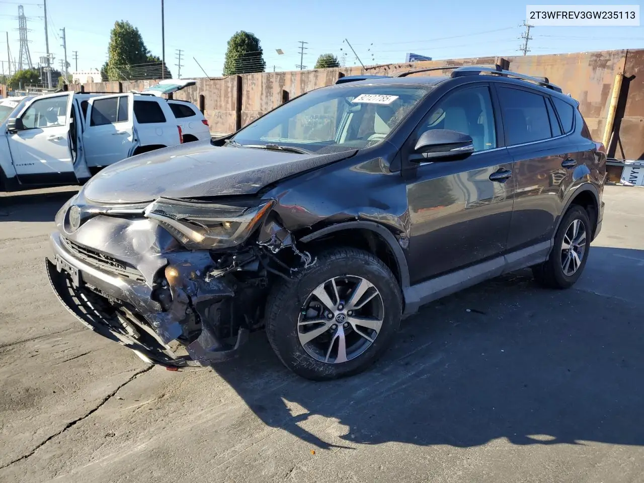 2T3WFREV3GW235113 2016 Toyota Rav4 Xle