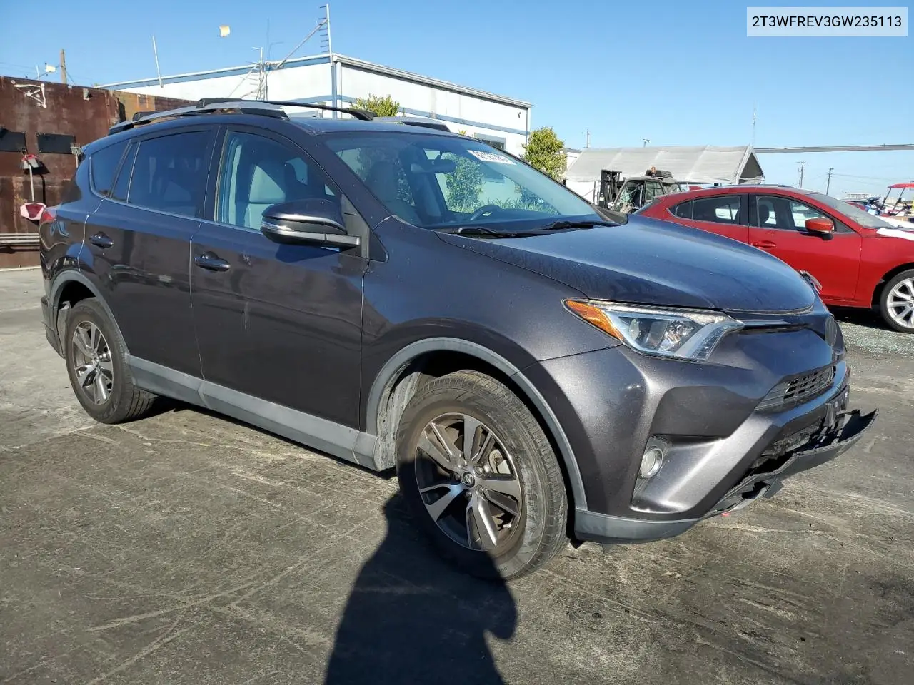2T3WFREV3GW235113 2016 Toyota Rav4 Xle