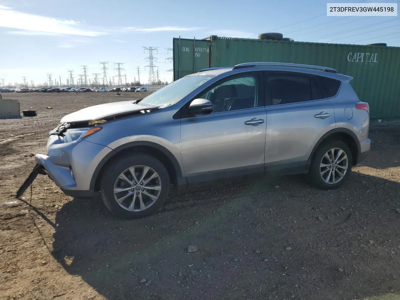 2T3DFREV3GW445198 2016 Toyota Rav4 Limited