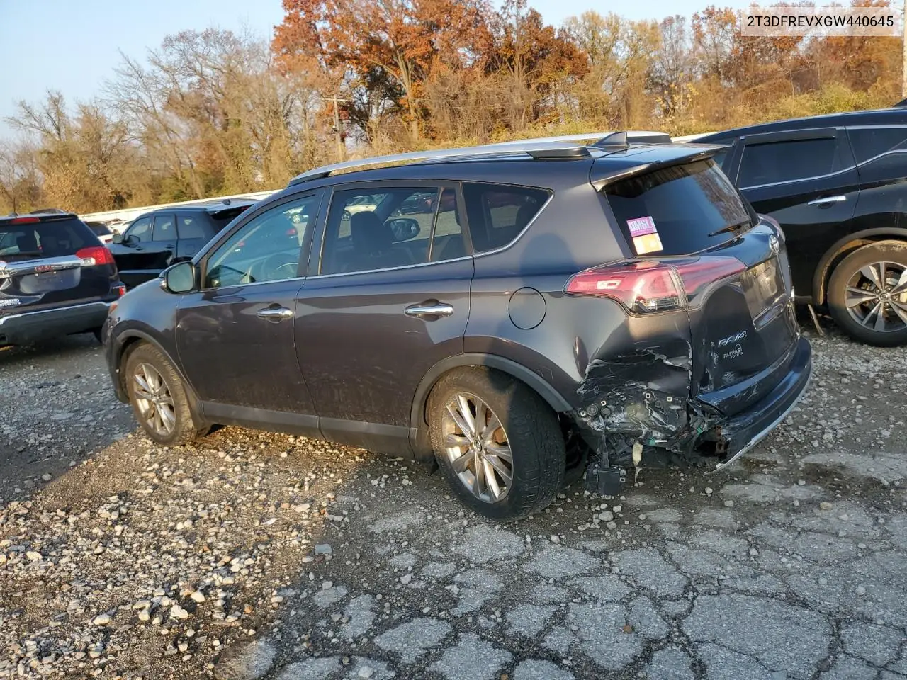 2T3DFREVXGW440645 2016 Toyota Rav4 Limited