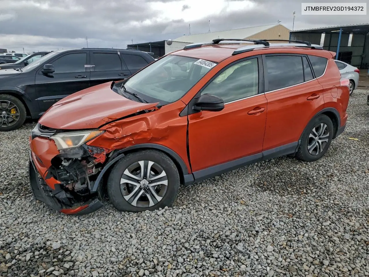 JTMBFREV2GD194372 2016 Toyota Rav4 Le